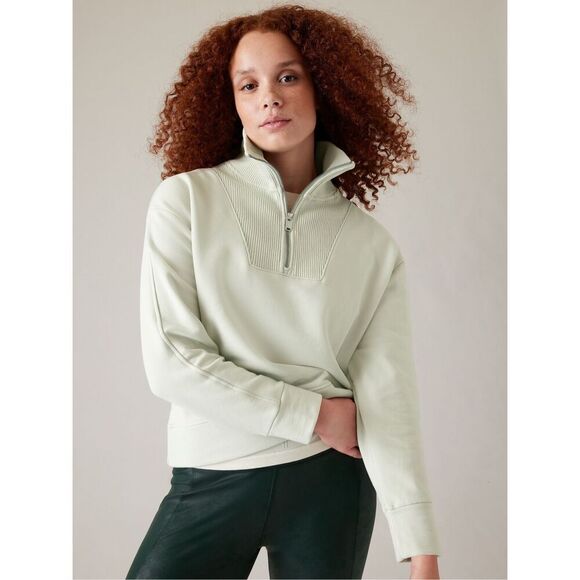 NWT ATHLETA RETROPLUSH REVIVE HALF ZIP SWEATSHIRT XL - Picture 1 of 8